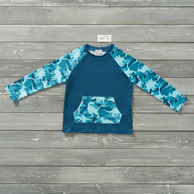 Camo 'Saurs - Boy Top