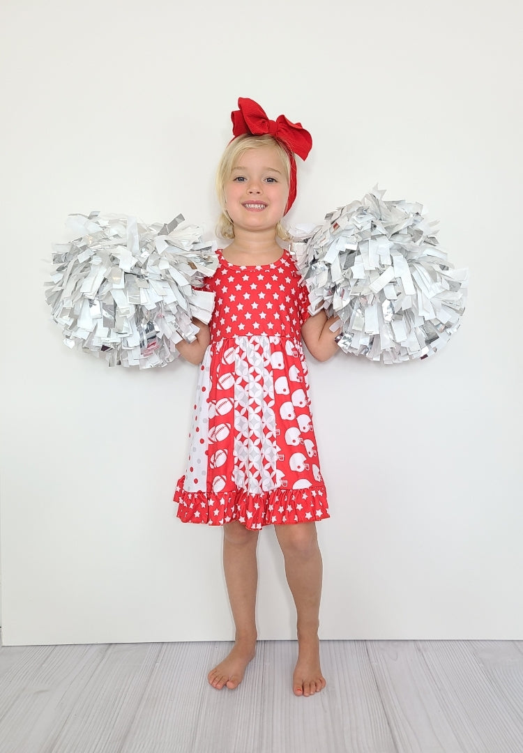 Red Football Star Girl Dress