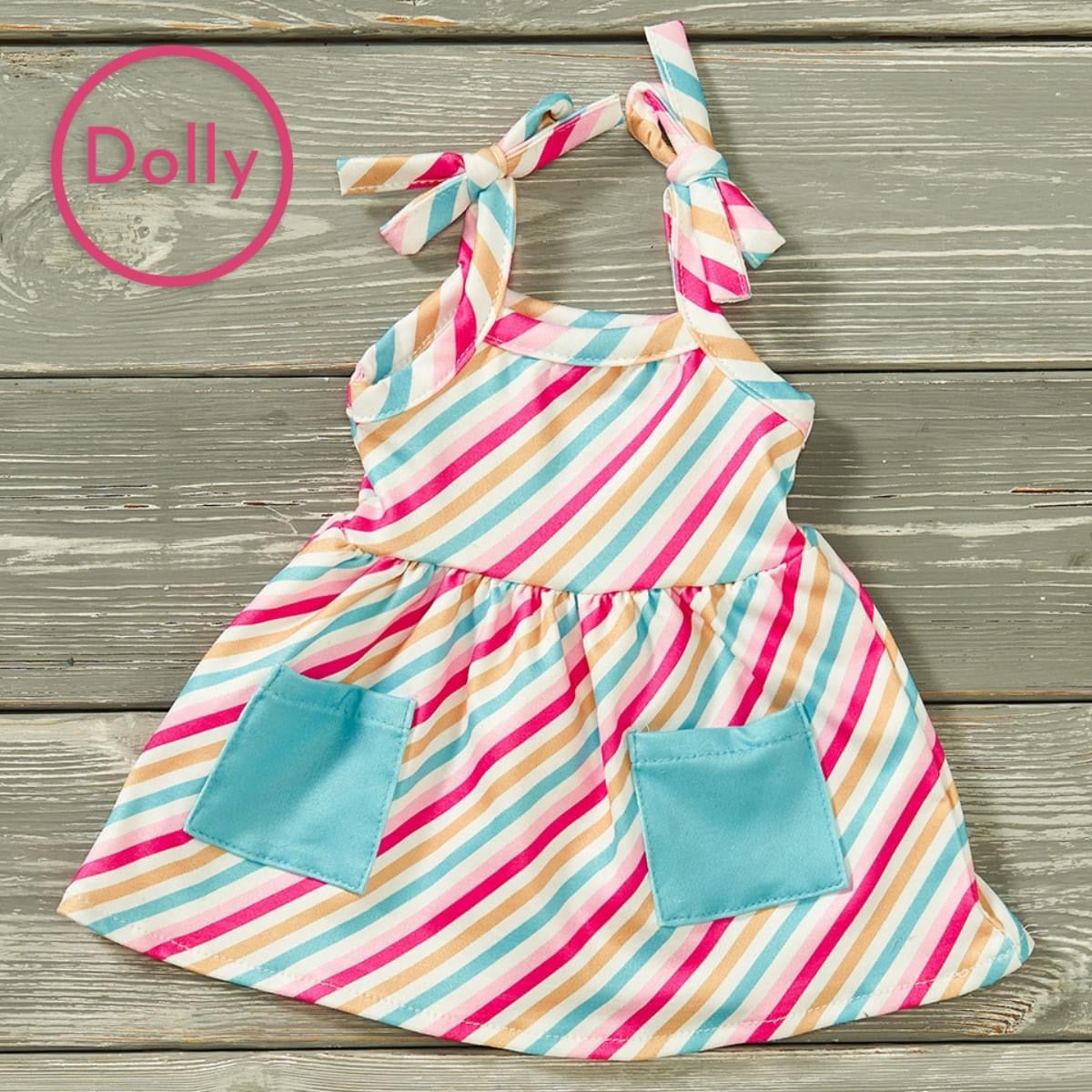 Summer Stripe 18 Inch Dolly Dress