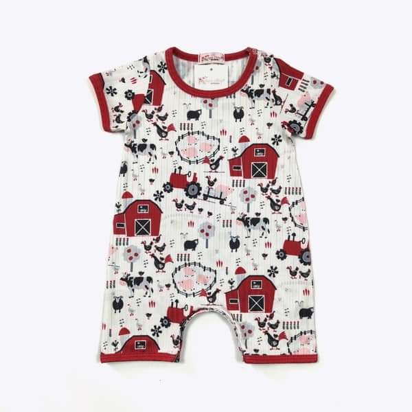 Red Barn Summer Boy Romper