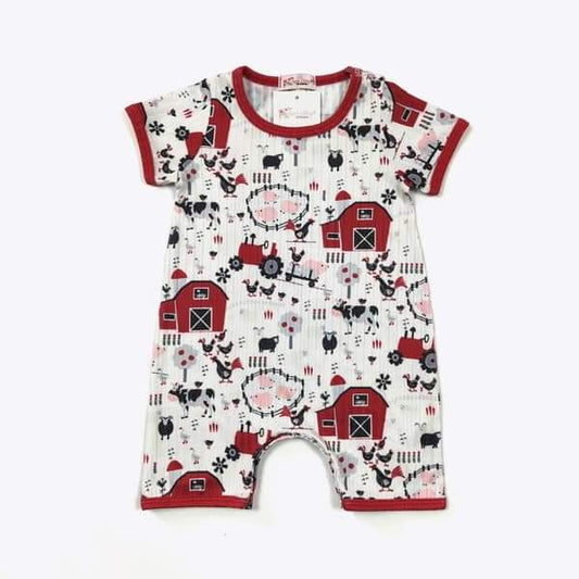 Red Barn Summer Boy Romper