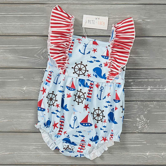 Anchors Away Infant Romper (Girl)