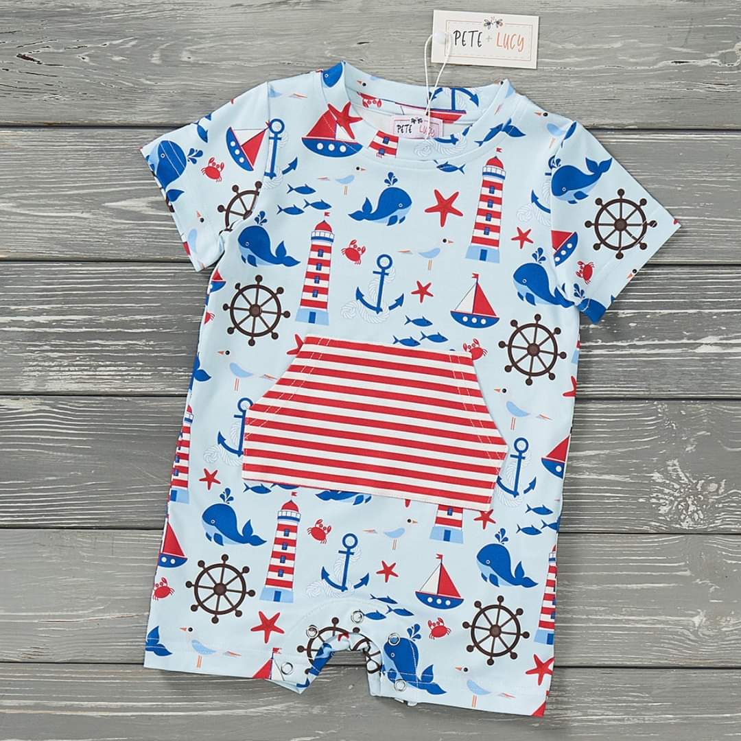 Anchors Away Infant Romper (Boy)