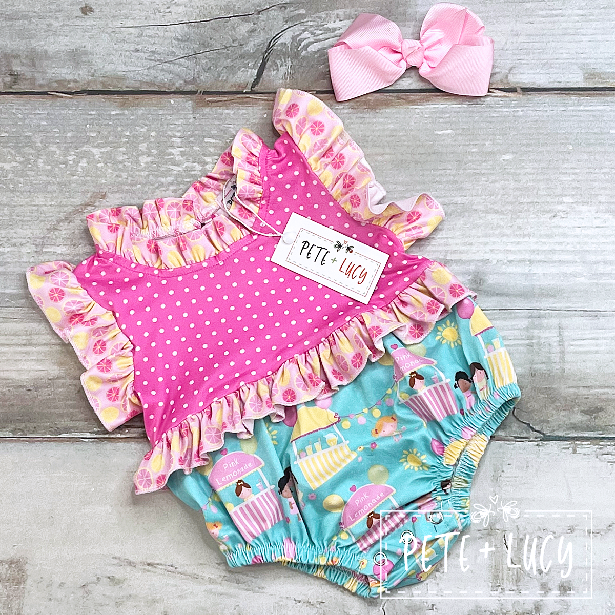 Pink Lemonade Stand Romper