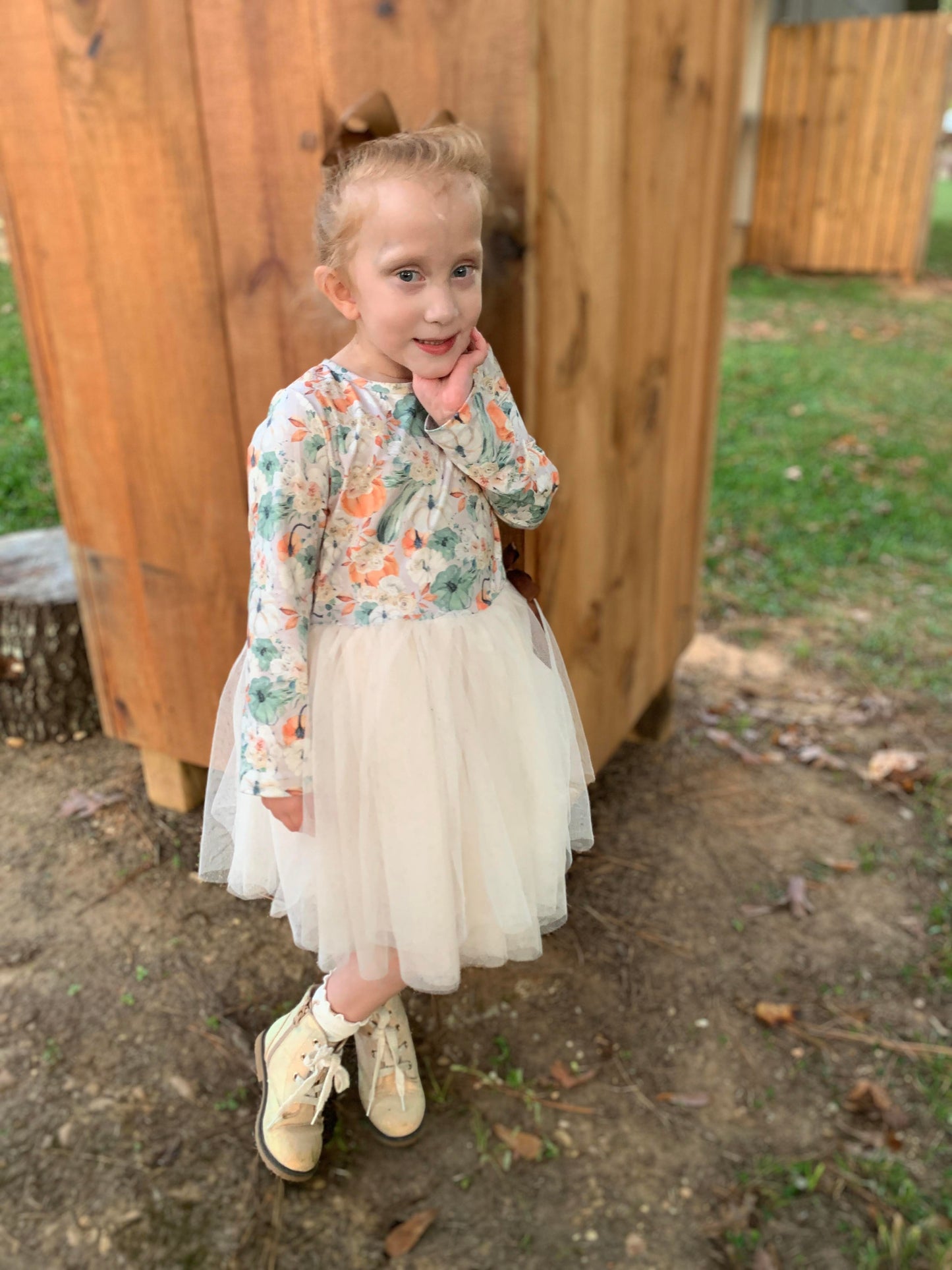 Fall Pumpkins Tulle Dress