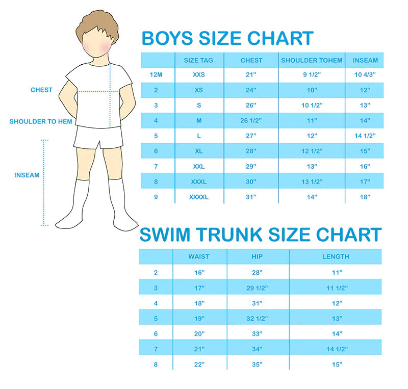 BLUE STRIPES APPLE EMBROIDERY BOY SET