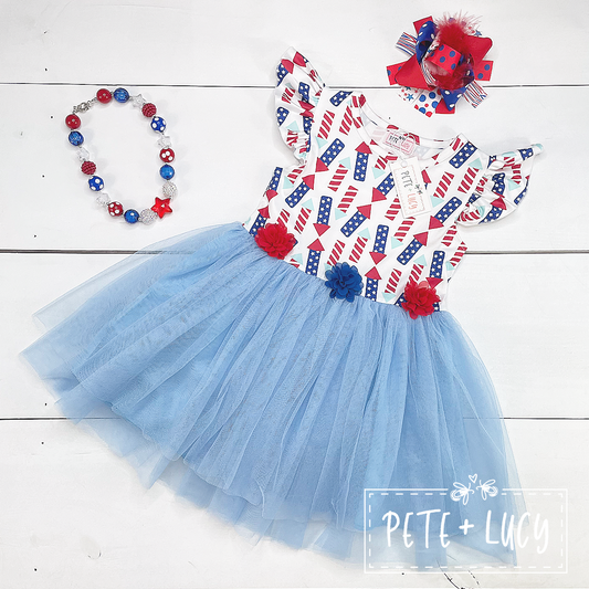 Red, White & Blue Tulle Dress