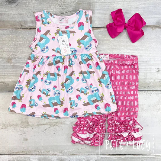 Summer Sloths Capri Set