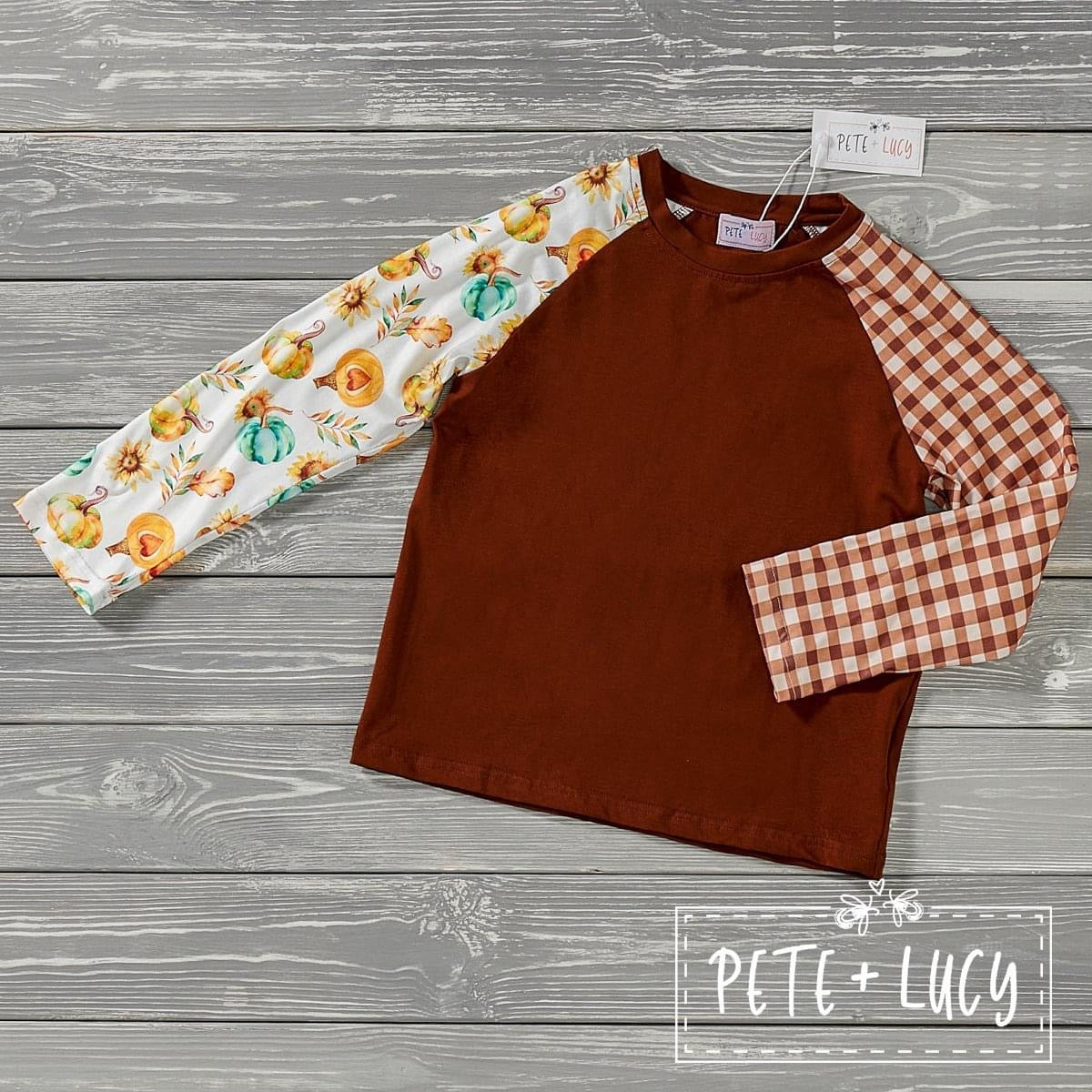 Pumpkin Love Boys Long Sleeve Shirt